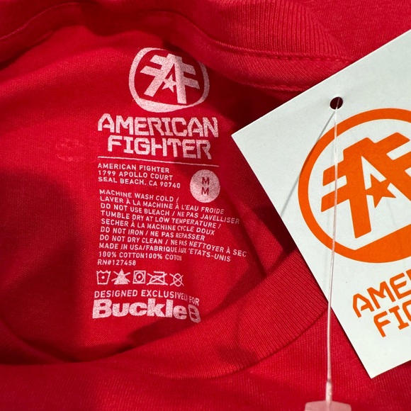 American Fighter Vibrant Red Graphic Tee - Picture 2 of 2